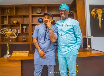 Singer, B-Red Visits Gov Makinde (Photos)